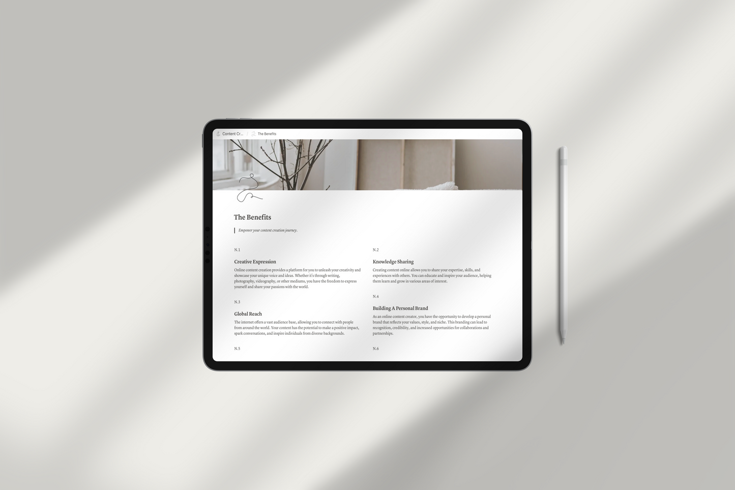 Content Creators’ Business Notion Template by Chasing Dewdrops