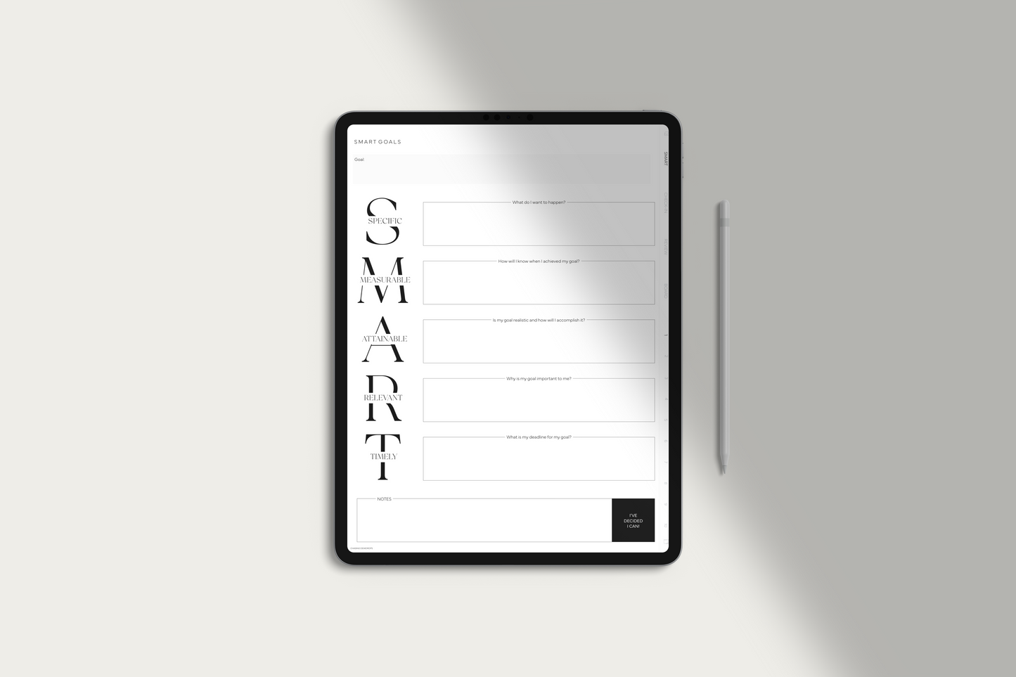 Digital Goal Planner by Chasing Dewdrops