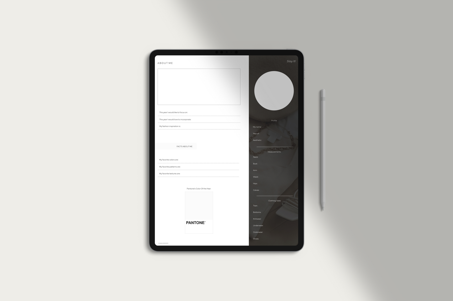Elite Lookbook Digital Planner by Chasing Dewdrops