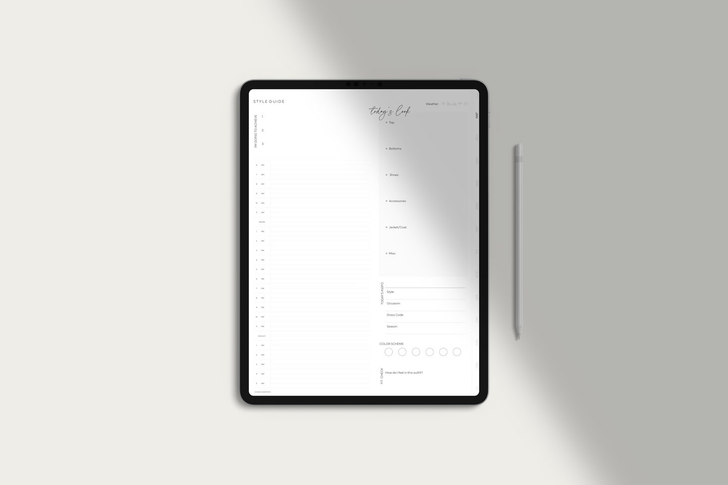 Elite Lookbook Digital Planner by Chasing Dewdrops