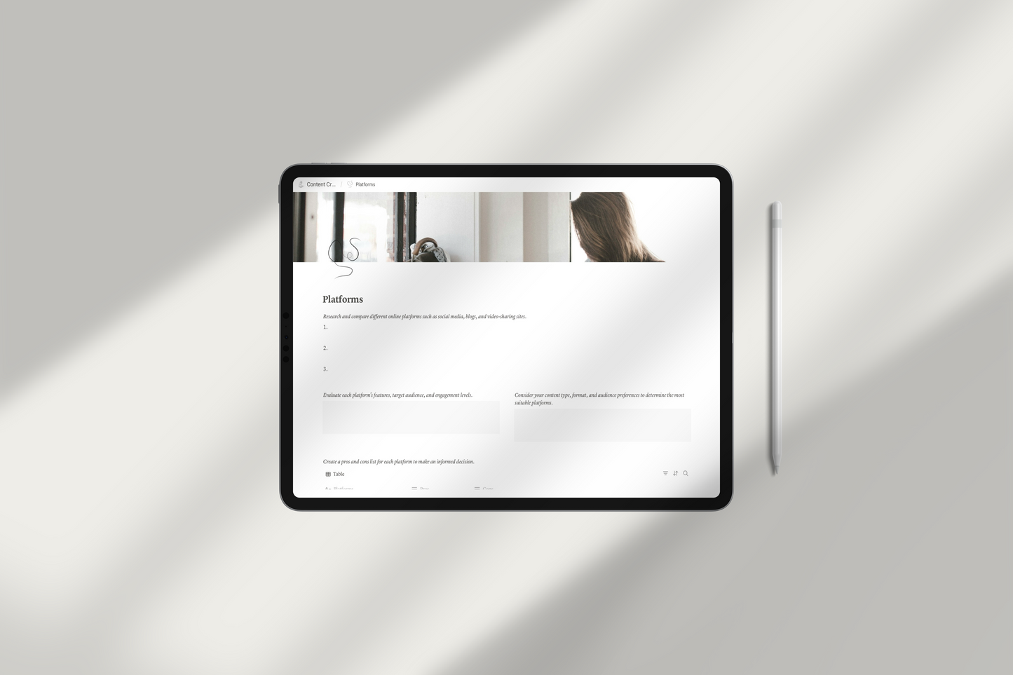 Content Creators’ Business Notion Template by Chasing Dewdrops