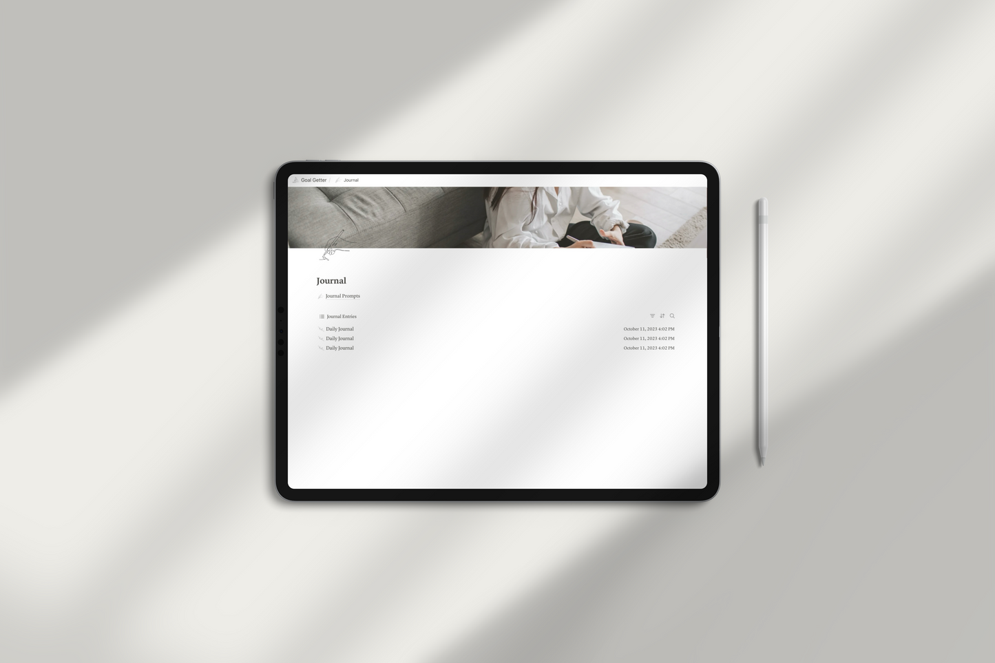 Goal Setting Notion Template by Chasing Dewdrops