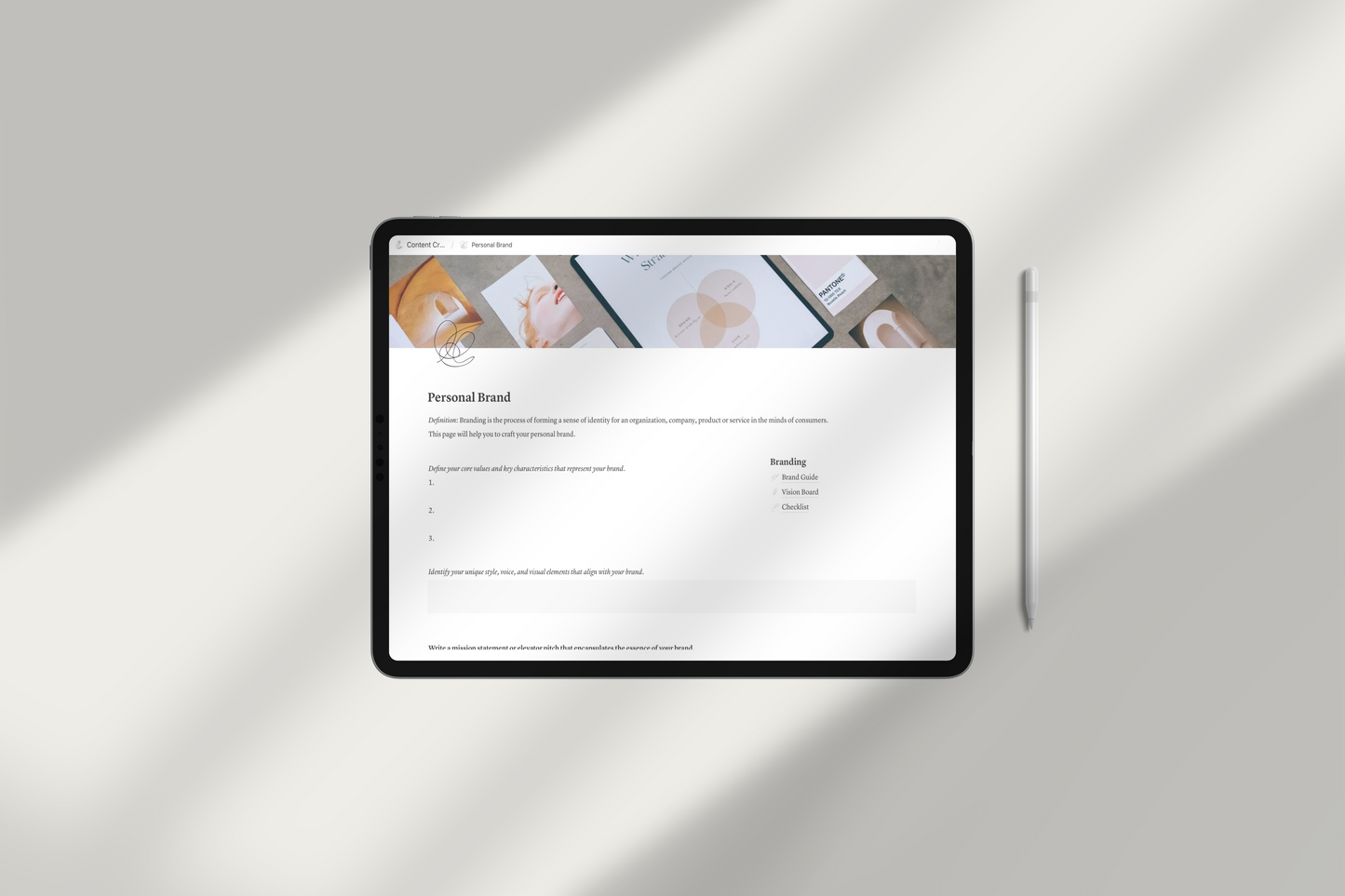 Content Creators’ Business Notion Template by Chasing Dewdrops