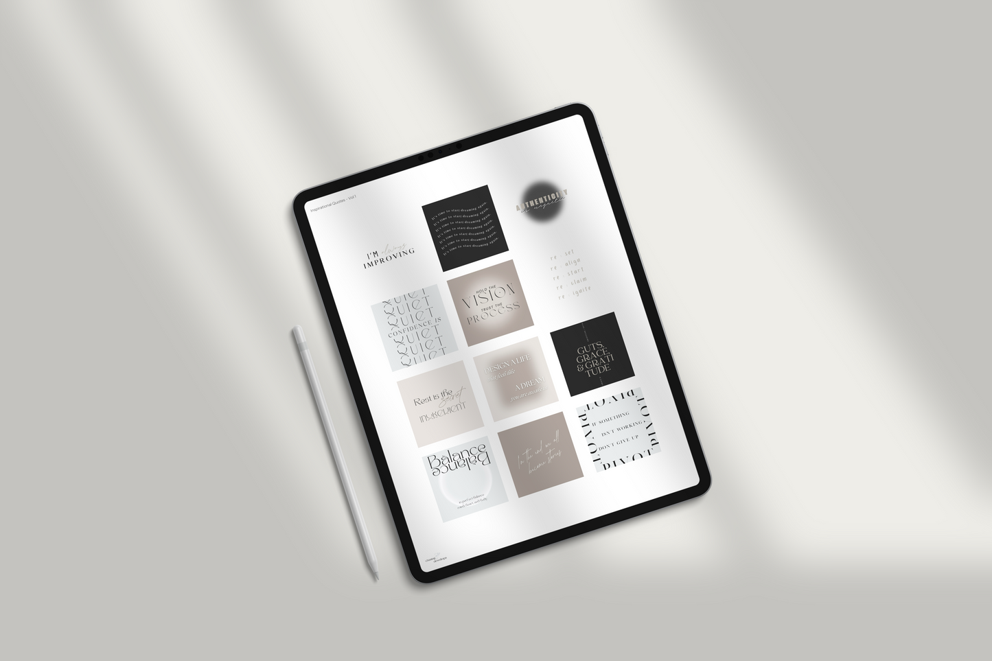 Minimalist Digital Stickers for Digital Planners
