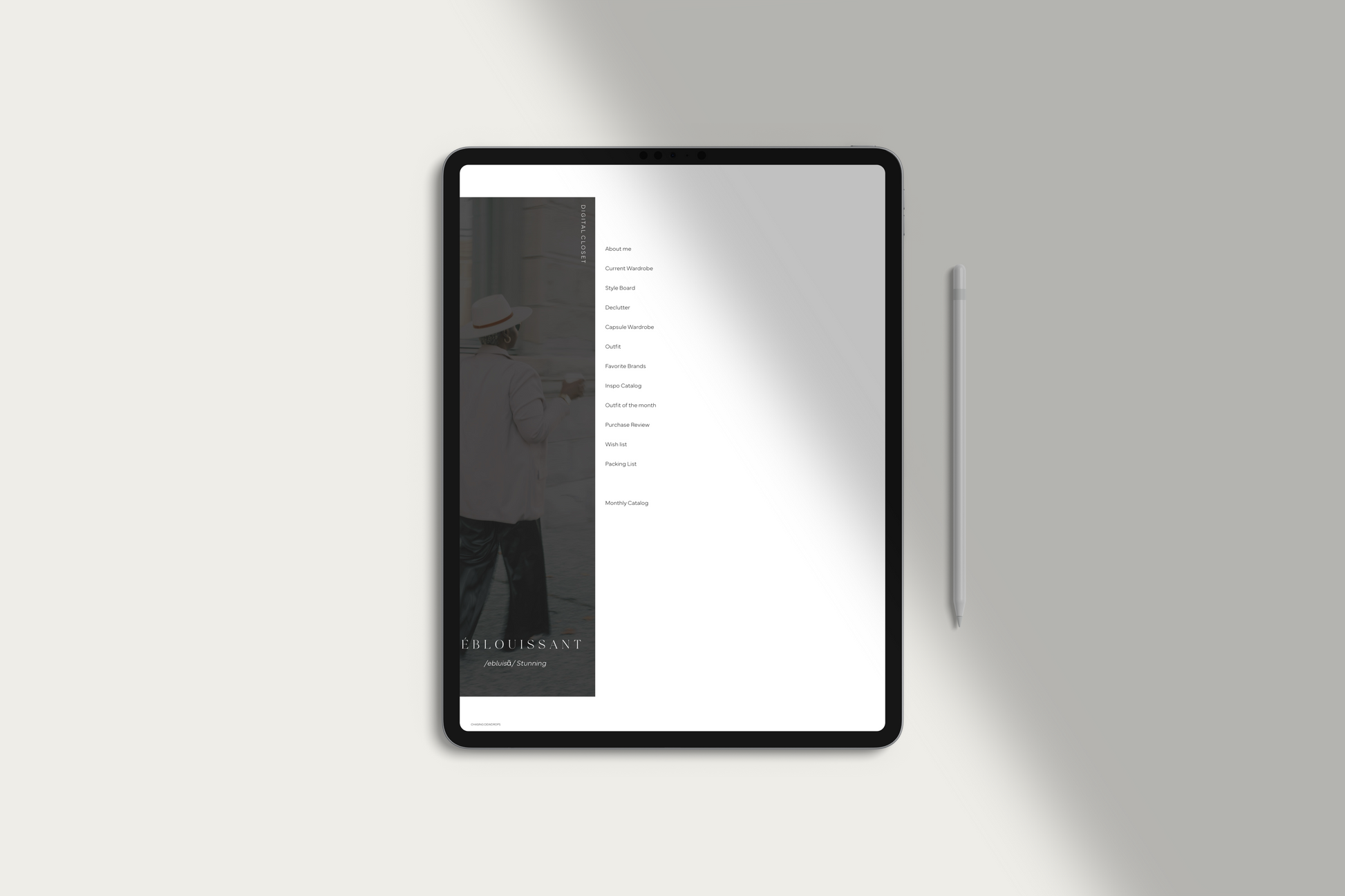 Elite Lookbook Digital Planner by Chasing Dewdrops