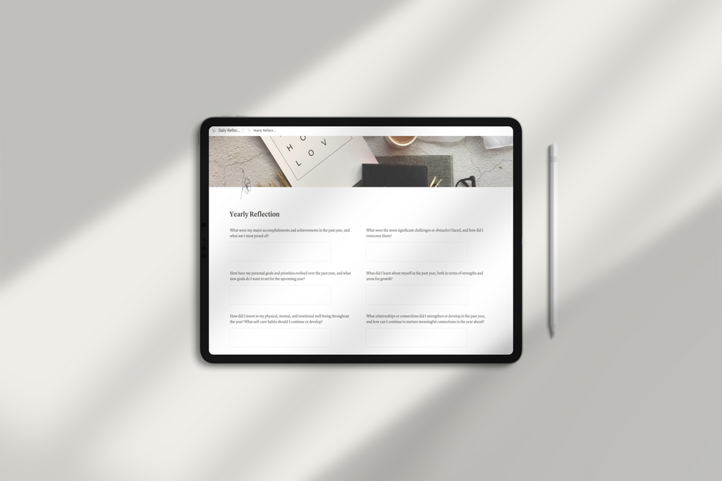 Daily Reflection Notion Template by Chasing Dewdrops