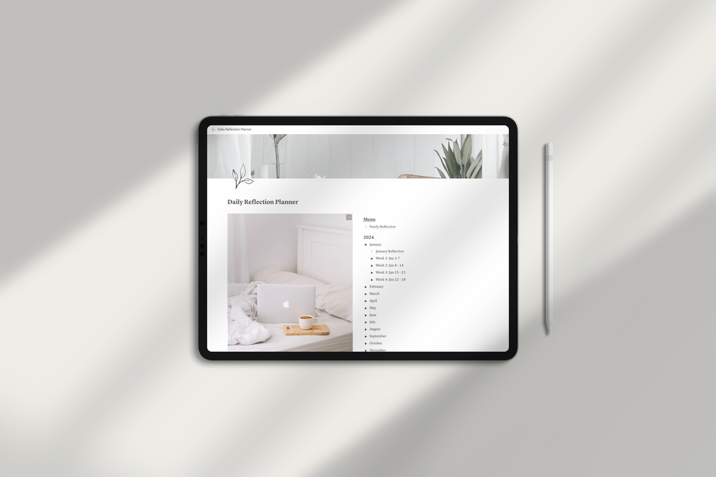 Daily Reflection Notion Template by Chasing Dewdrops