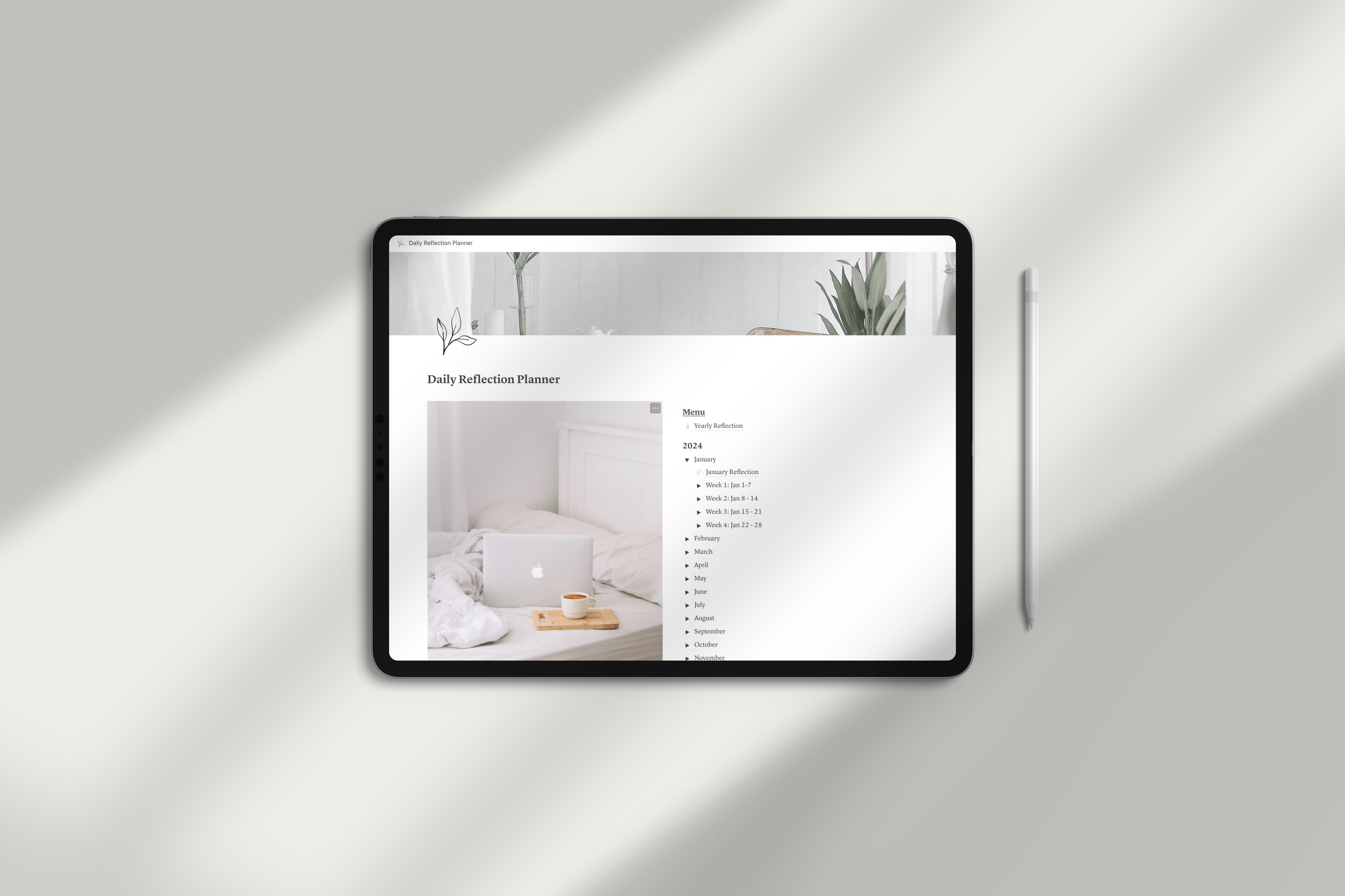 Daily Reflection Notion Template by Chasing Dewdrops