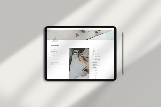 Goal Setting Notion Template by Chasing Dewdrops